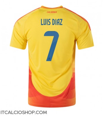 Colombia Luis Diaz #7 Prima Maglia Copa America 2024 Manica Corta